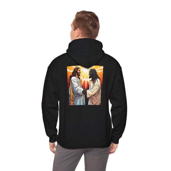 That's "Two Jesus" Men's Black Hoodie - Image 6