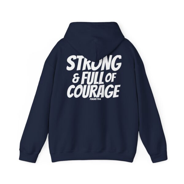 Strong and Full of Courage Men's Sweatshirt – Inspired by Joshua 1:9 - Image 8