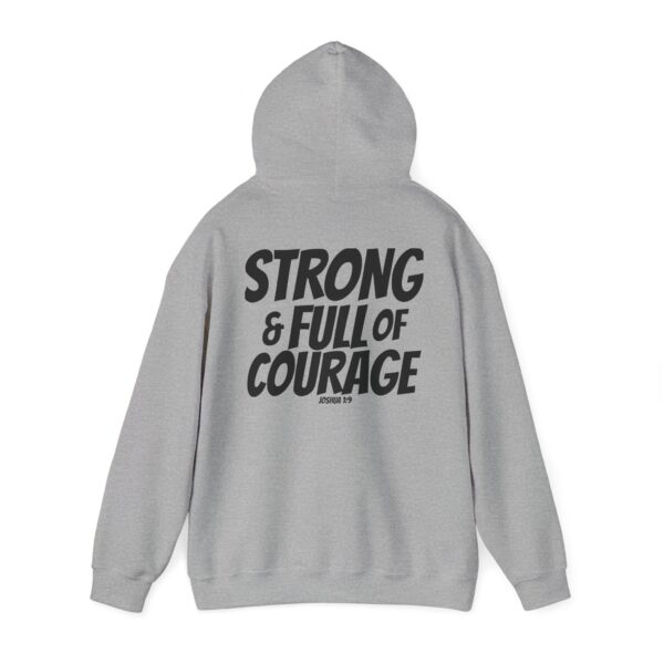 Strong and Full of Courage Men's Sweatshirt – Inspired by Joshua 1:9 - Image 3