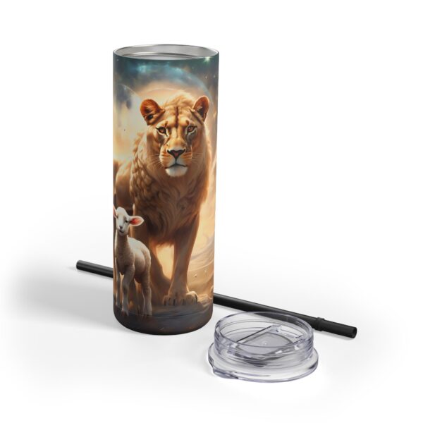 Lioness and Lamb Tumbler – A Serene, Peaceful Vibe for On-the-Go