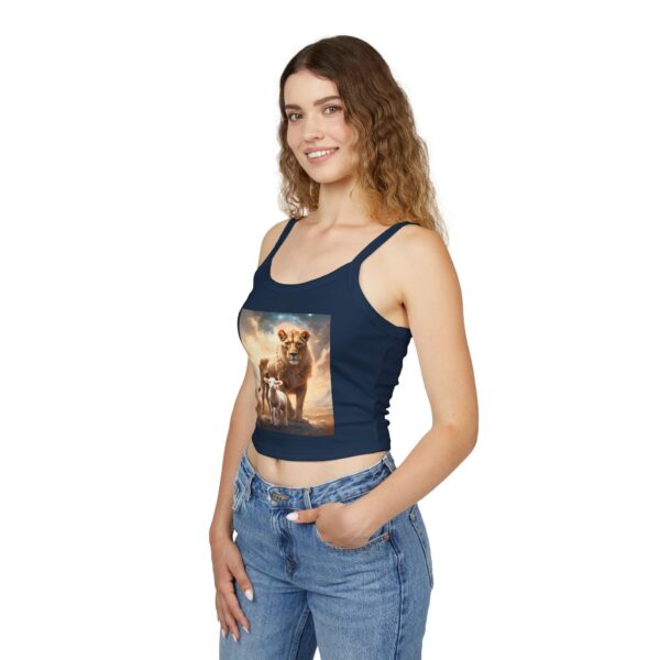 The Lioness & The Lamb: Women's Spaghetti Strap Tank Top - Image 2