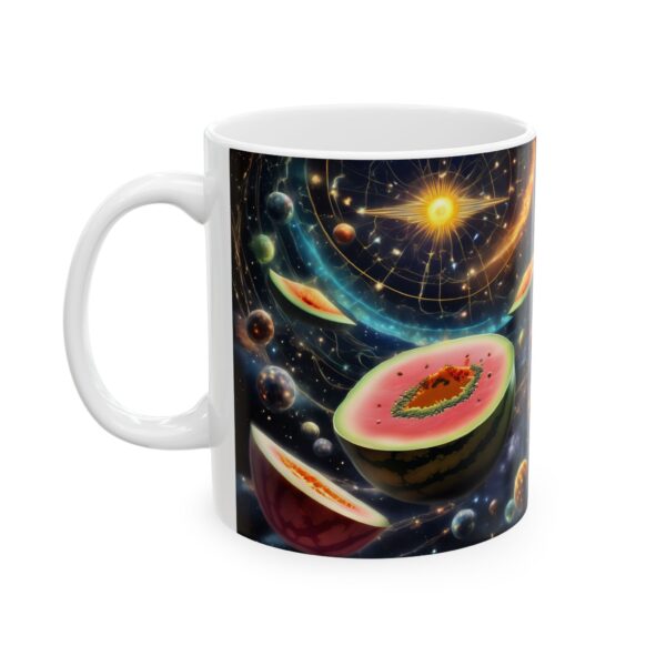 Celestial Melon Mug: A Cosmic Blend of Whimsy and Warmth - Image 3