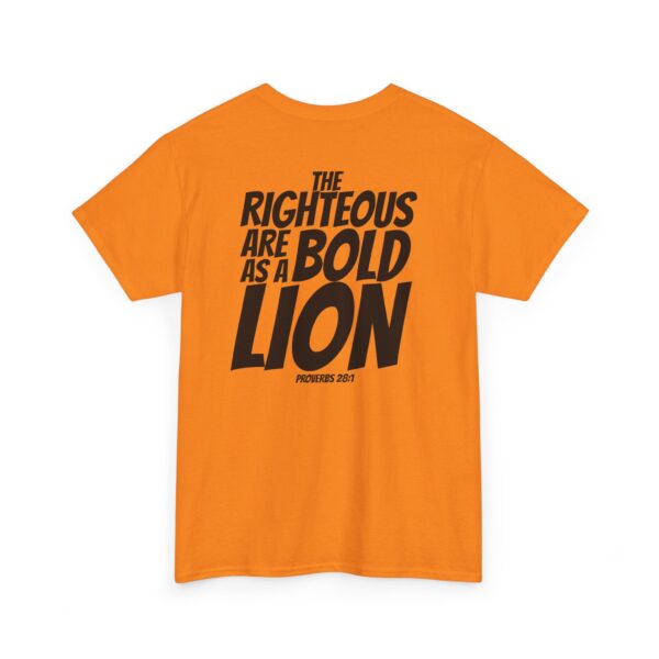 Bold as a Lion: Men's Shirt – Inspired by Proverbs 28:1 - Image 4