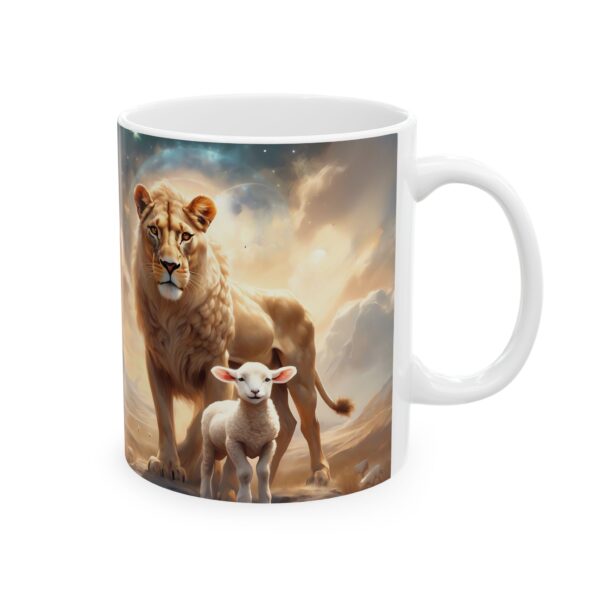 Lioness and Lamb Ceramic Mug – Symbol of Strength and Peace - Image 5