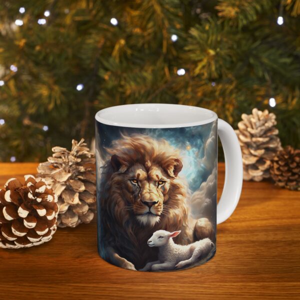 Lion and Lamb Ceramic Mug – A Symbol of Peace and Harmony - Image 2