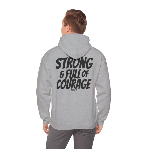 Strong and Full of Courage Men's Sweatshirt – Inspired by Joshua 1:9 - Image 6