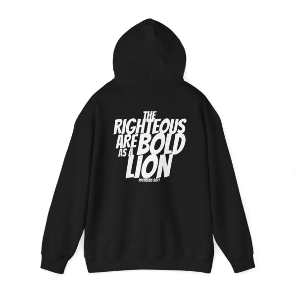 Bold As A Lion: Men's Sweatshirt – Inspired by Proverbs 28:1 - Image 3