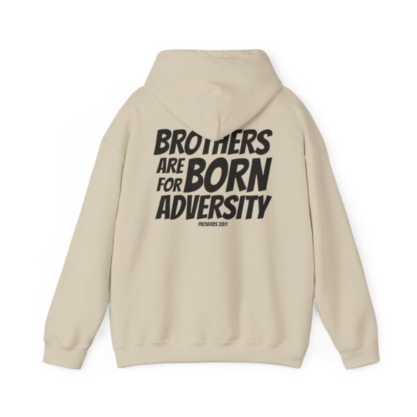 Brothers Are Born for Adversity: Men's Sweatshirt – Inspired by Proverbs 17:17 - Image 2