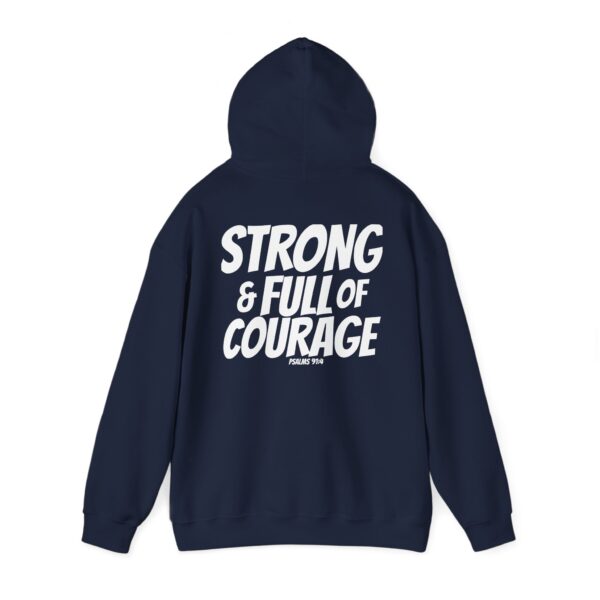 Strong and Full of Courage Men's Sweatshirt – Inspired by Joshua 1:9 - Image 9