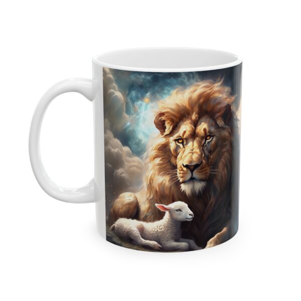 Lion and Lamb Ceramic Mug – A Symbol of Peace and Harmony - Image 3