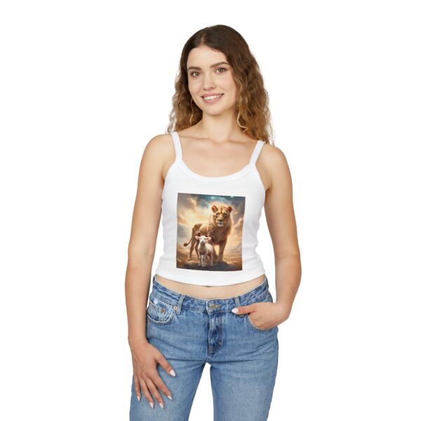 The Lioness & The Lamb: Women's Spaghetti Strap Tank Top - Image 7