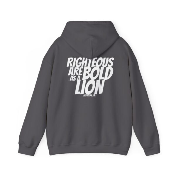 Bold As A Lion: Men's Sweatshirt – Inspired by Proverbs 28:1 - Image 18