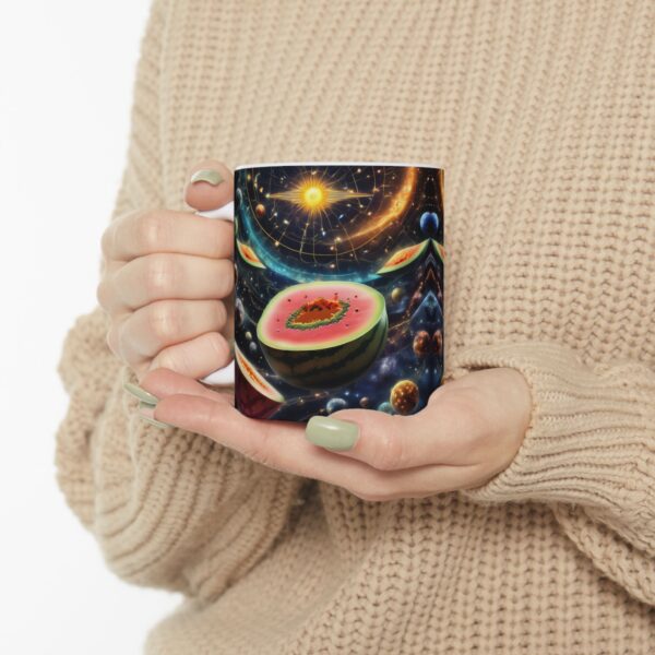 Celestial Melon Mug: A Cosmic Blend of Whimsy and Warmth - Image 6